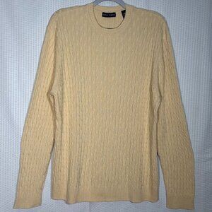 Grant Thomas Mens XL Cable Knit Old Money Sweater Tennis Preppy Academia Layers